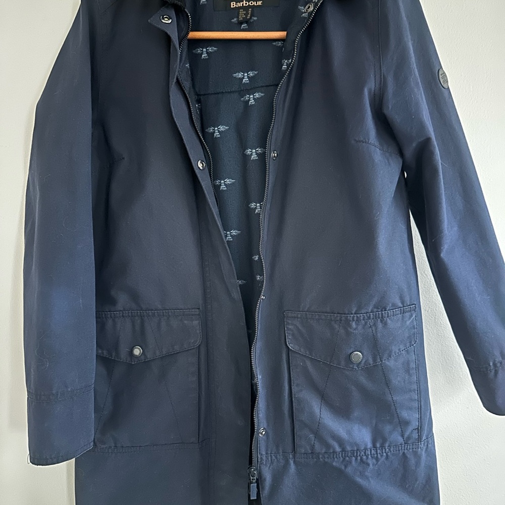 Barbour Women’s Dark Blue Raincoat
